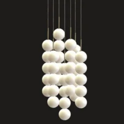 Terzani Suspensions>Abacus 7 - 55cm Suspensions LED Blanc