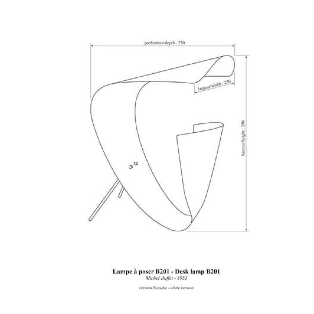Michel Buffet Lampes À Poser|Lampes À Poser>B201 Lampes à poser Blanc