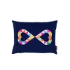 Vitra Enfant|Coussins Et Plaids>Coussin Embroidered Double Heart 2 Bleu