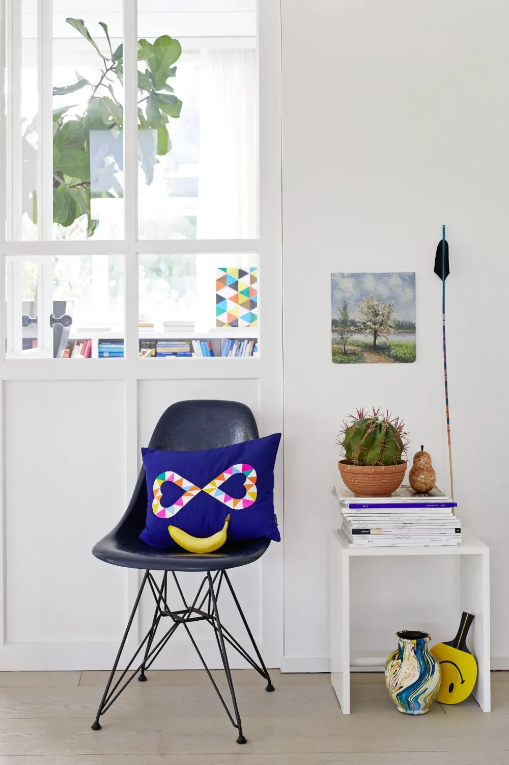 Vitra Enfant|Coussins Et Plaids>Coussin Embroidered Double Heart 2 Bleu