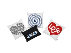 Vitra Enfant|Coussins Et Plaids>Coussin Graphic Print Snake Bleu