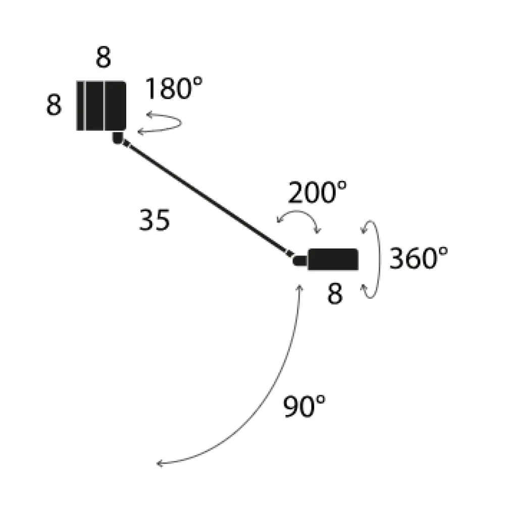 Lumina Liseuses|Appliques>Daphine parete 35 Appliques avec interrupteur LED