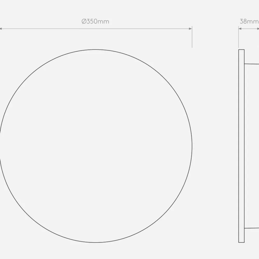 Astro Lighting Appliques>Eclipse Round 350 Appliques LED Plâtre