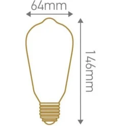 Girard Sudron Dimmables>Edison filament ambré LED 4W E27 200 lumen 2000K E27