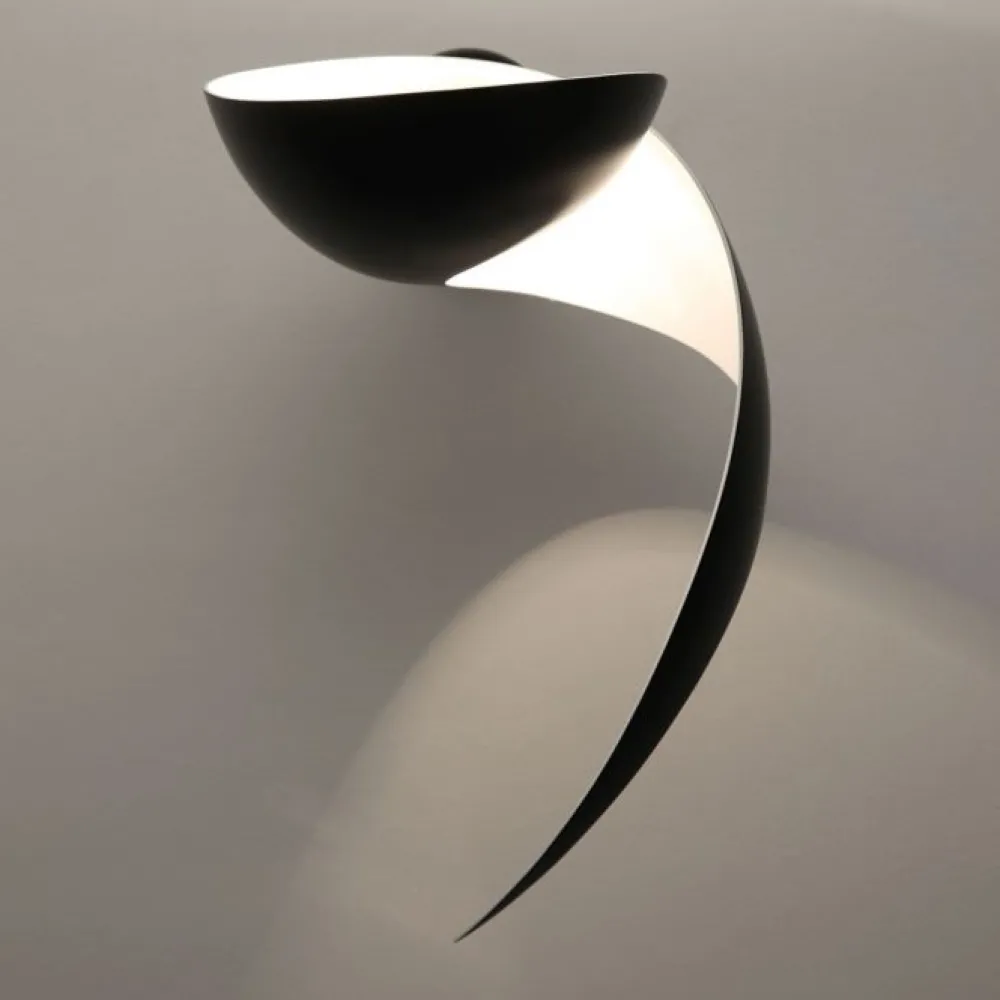 Serge Mouille Appliques>Flamme droite Appliques Noir