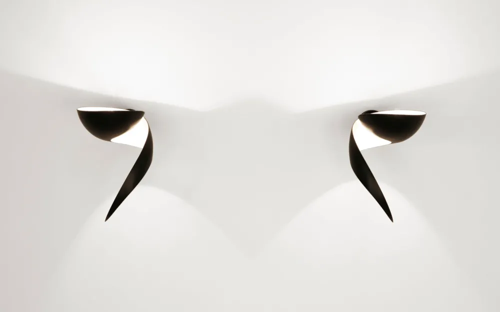 Serge Mouille Appliques>Flamme droite Appliques Noir