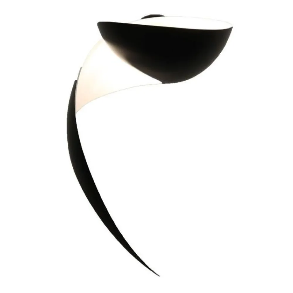 Serge Mouille Appliques>Flamme gauche Applique Noire