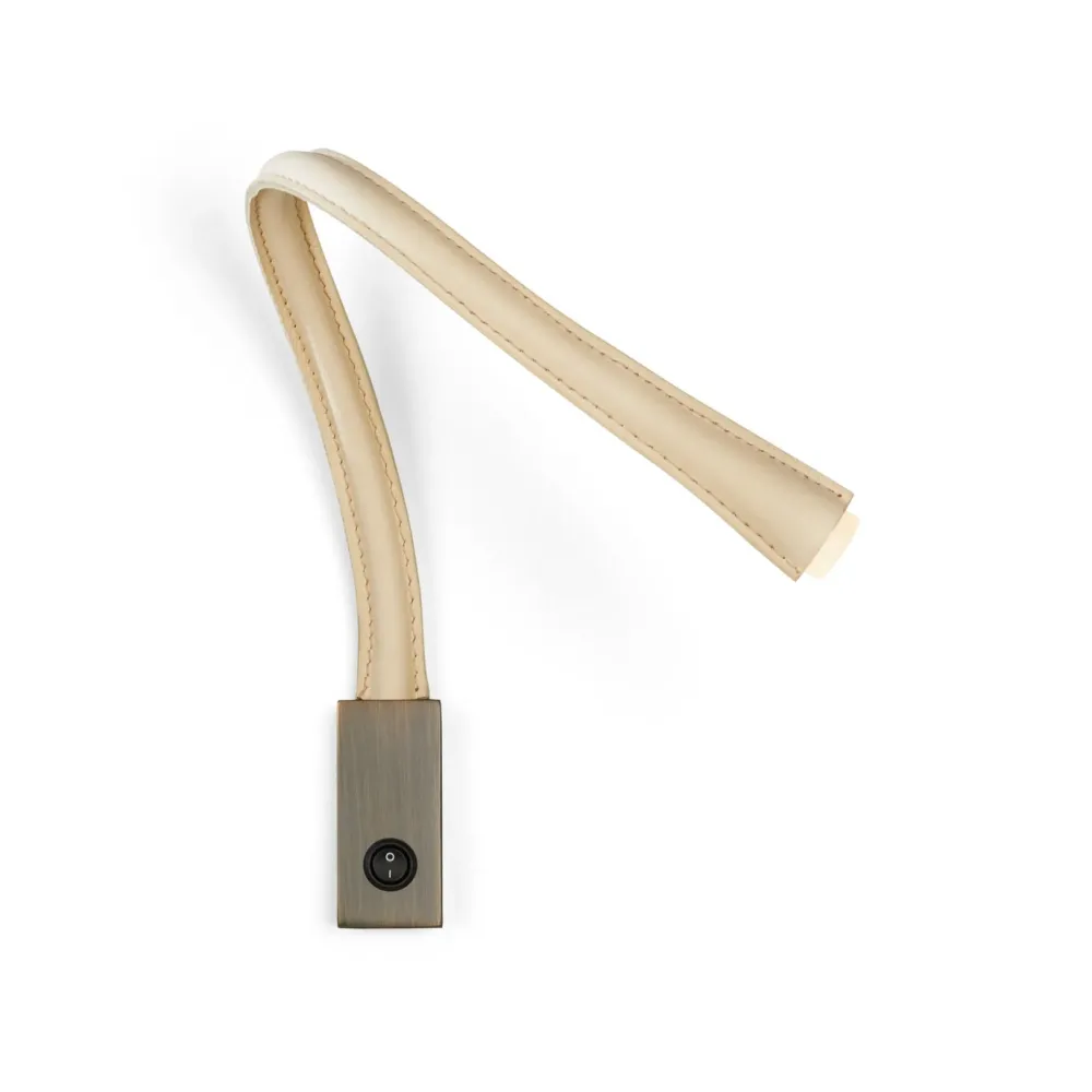 Contardi Liseuses|Appliques>Flexiled 60cm Cuir base Bronze avec interrupteur Appliques LED