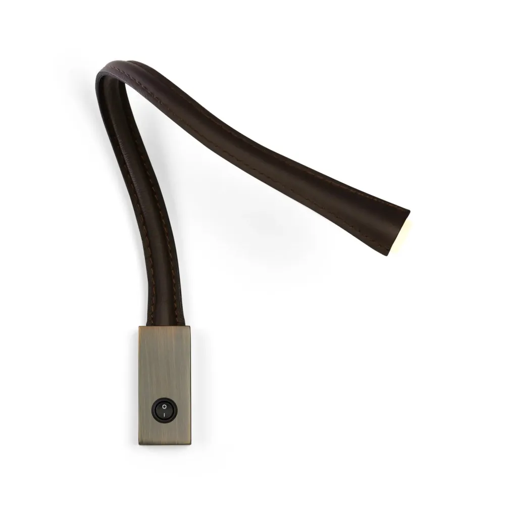Contardi Liseuses|Appliques>Flexiled 60cm Cuir base Bronze avec interrupteur Appliques LED