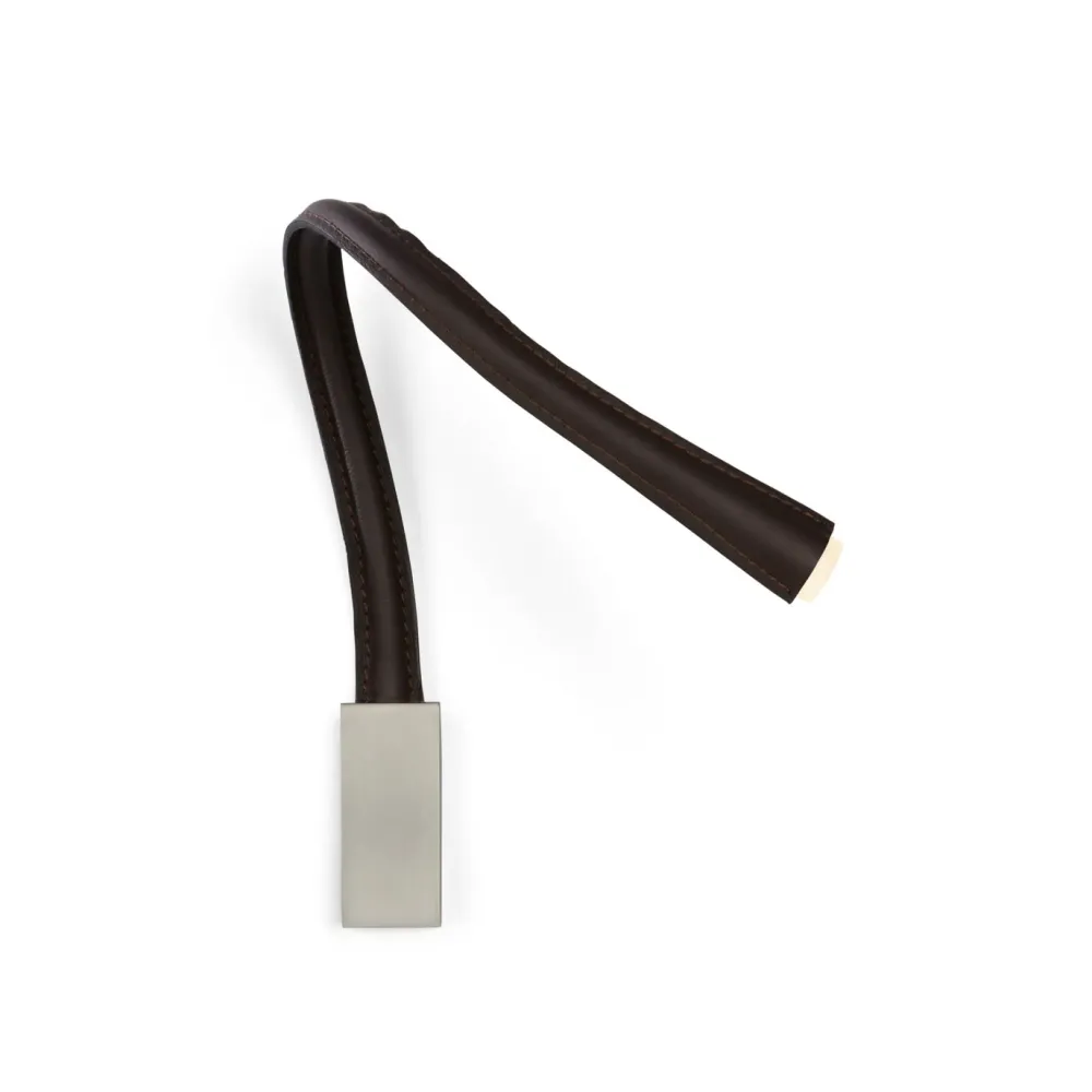 Contardi Liseuses|Appliques>Flexiled 60cm Cuir base Nickel sans interrupteur Appliques LED