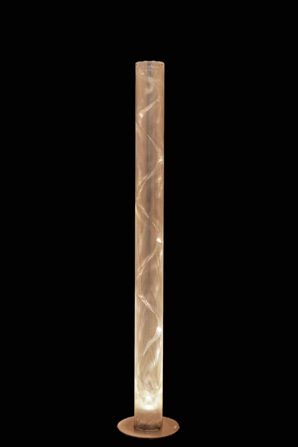 Thierry Vidé Lampadaires>Grande Colonne Spirale Lampadaires LED Argent