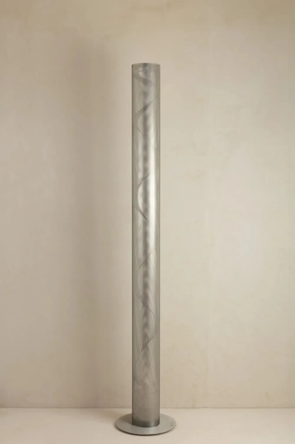 Thierry Vidé Lampadaires>Grande Colonne Spirale Lampadaires LED Argent