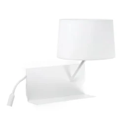 Faro Appliques>Handy USB A avec lecteur LED Droite Appliques Blanc