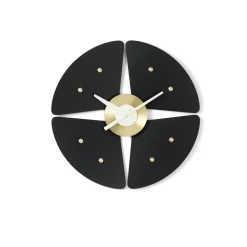 Vitra Horloges>Horloge Petal Noir Laiton