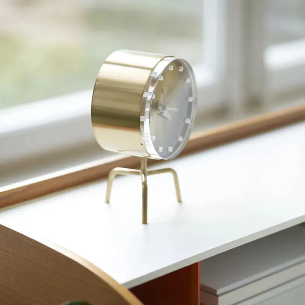 Vitra Horloges>Horloge Tripod Doré