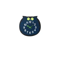 Vitra Enfant|Horloges>Horloge Zoo Timers Omar Le Hibou Noir Bleu