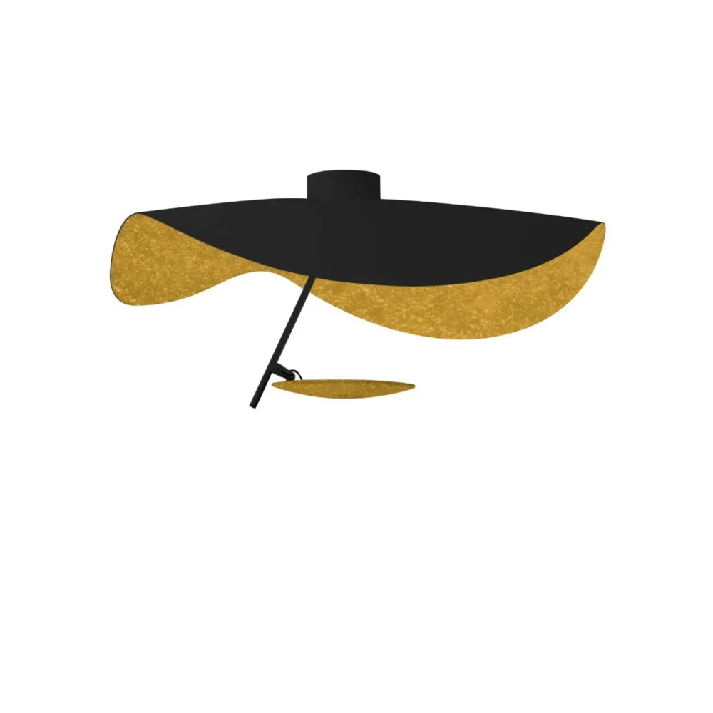 Catellani u0026 Smith Plafonniers>Lederam Manta CWS1 Noir Doré Plafonniers LED