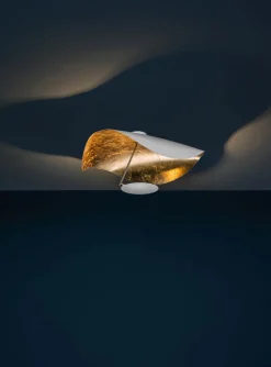 Catellani u0026 Smith Plafonniers>Lederam Manta CWS1 Plafonniers LED Blanc Doré