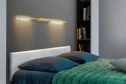 C.V.L Appliques>Link Double 61cm Appliques LED Laiton satiné