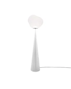Tom Dixon Lampadaires|Lampadaires>Melt Cone Floor Fat Lampadaires LED Opal et argent