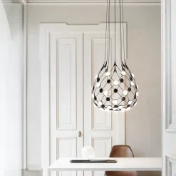 Luceplan Suspensions>Mesh Ø 55cm LED Suspensions Noir