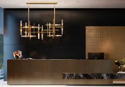 Contardi Suspensions>Mikado Double H. 95cm Suspensions Laiton satiné