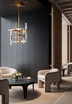 Contardi Suspensions>Mikado H. 95cm Suspensions Laiton satiné