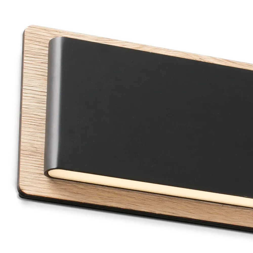 Faro Appliques>Mood RCT LED Appliques Noir, Bois