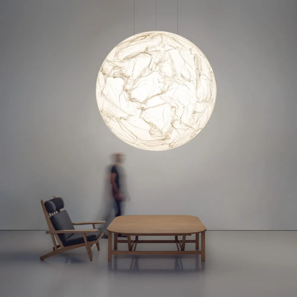 Davide Groppi Suspensions>Moon Ø80cm Suspensions Blanc