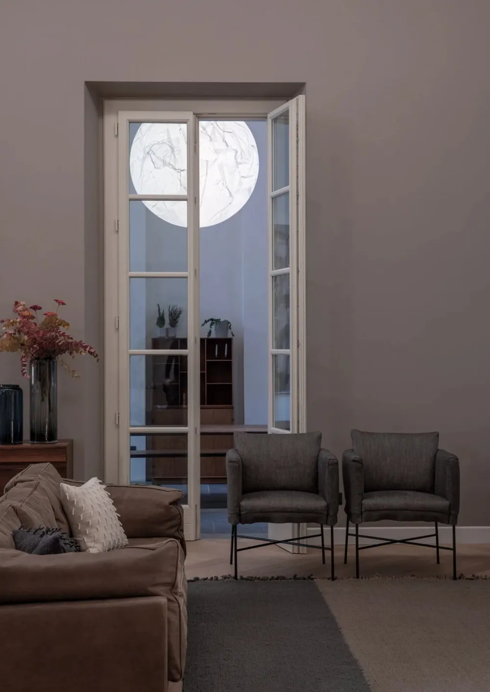 Davide Groppi Suspensions>Moon Ø80cm Suspensions Blanc