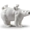 Lladro Enfant|Figurines>Mummy Bear and Babies Figurines Blanc