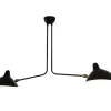 Serge Mouille Plafonniers|Suspensions>Plafonnier 2 bras fixes Noir