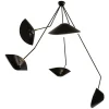 Serge Mouille Plafonniers>Plafonnier Araignée 5 bras fixes Plafonniers Noir