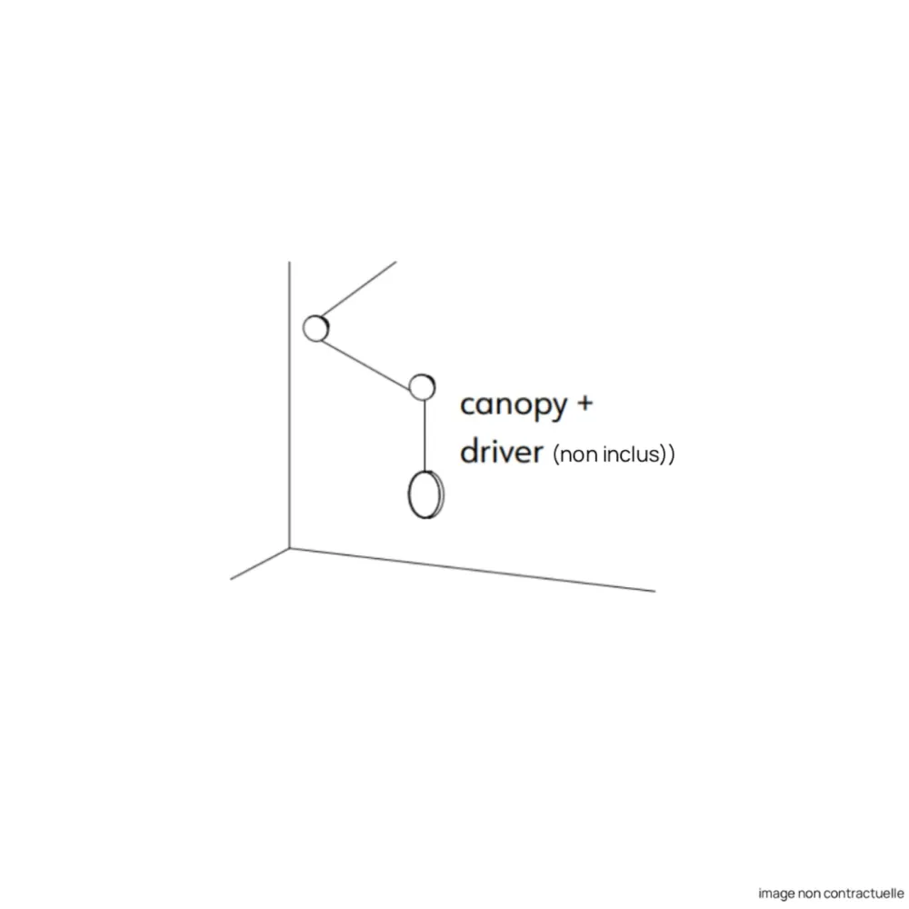 KDLN Platines|Accessoires>Platine Noir (sans driver) pour Applique Azou