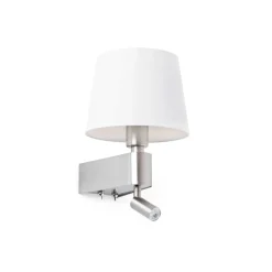Faro Appliques>Room avec lecteur LED Appliques Nickel, Blanc