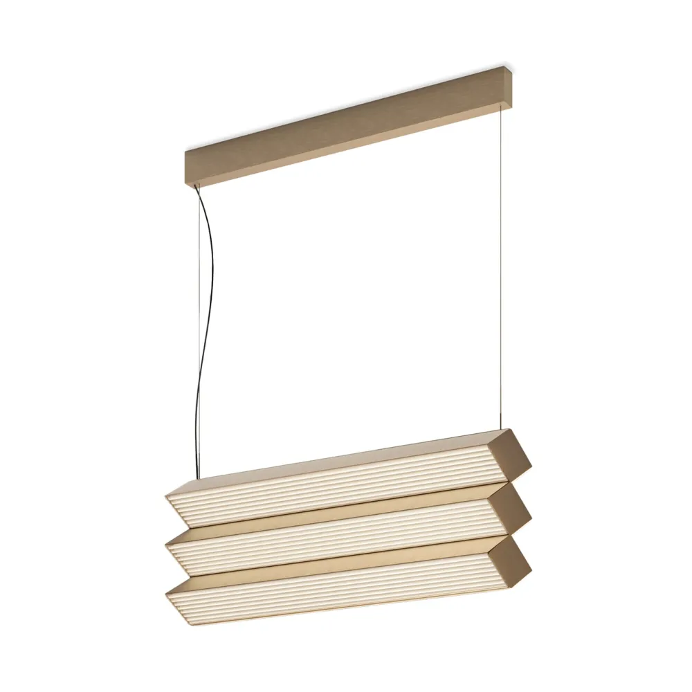 Contardi Suspensions>Stick So Trio Suspensions LED Nickel doré satiné