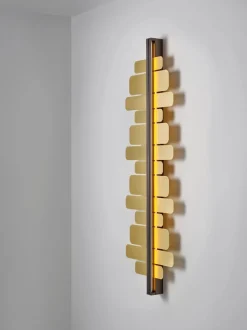 C.V.L Appliques>Strate Score Appliques LED Graphite satiné-Laiton satiné