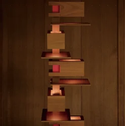 Yamagiwa Lampadaires|Lampadaires>Taliesin 2 Cherry Lampadaires Bois clair