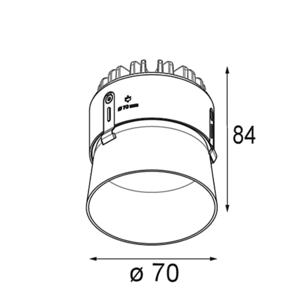 Modular Spots|Spots>Thimble 70 Trimless Spots LED Noir