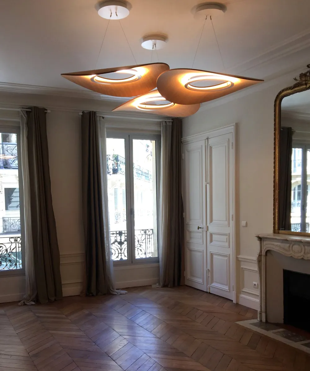 Henri Bursztyn Suspensions>X FLR6 Suspensions LED Bois